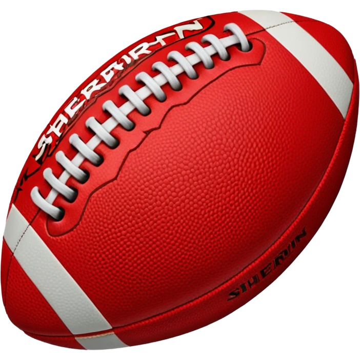 afl red sherrin football without lines emoji