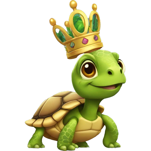 queen turtle emoji