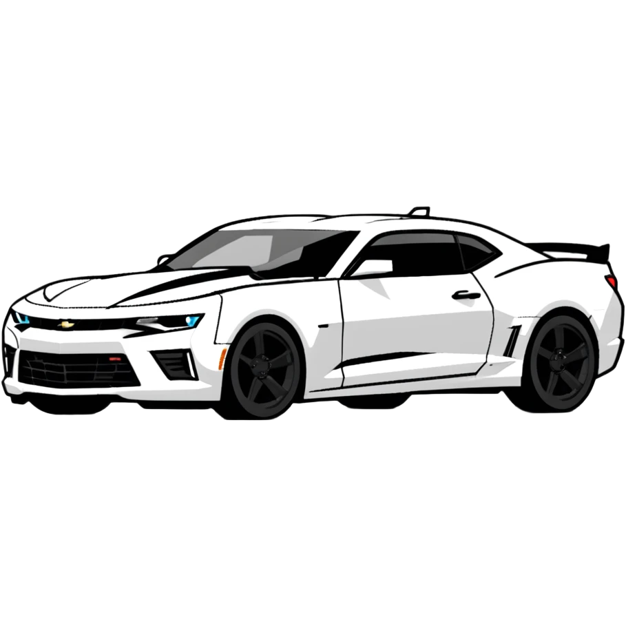 red minimalist Chevrolet Camaro sports car emoji