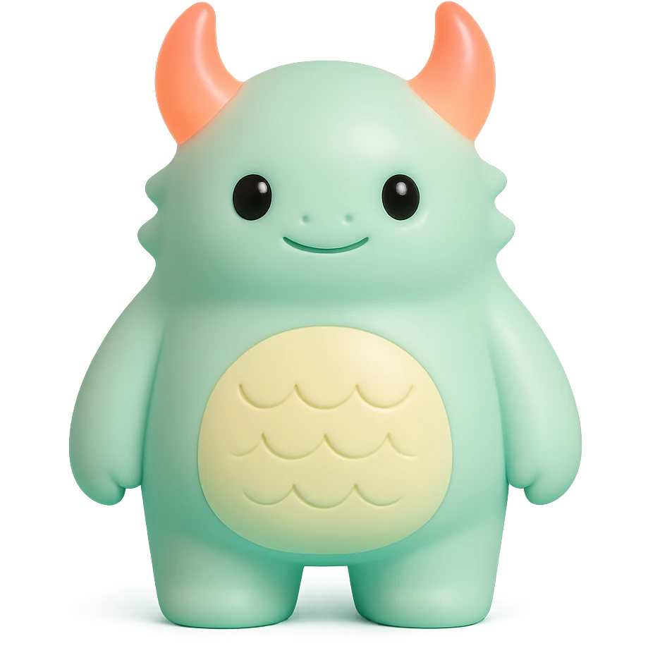 monster with glowing red horns, shimmering scales, and a bright aura emoji