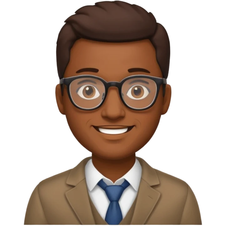 bold and wearing glasess man emoji