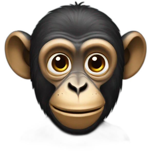 Macaco preto emoji