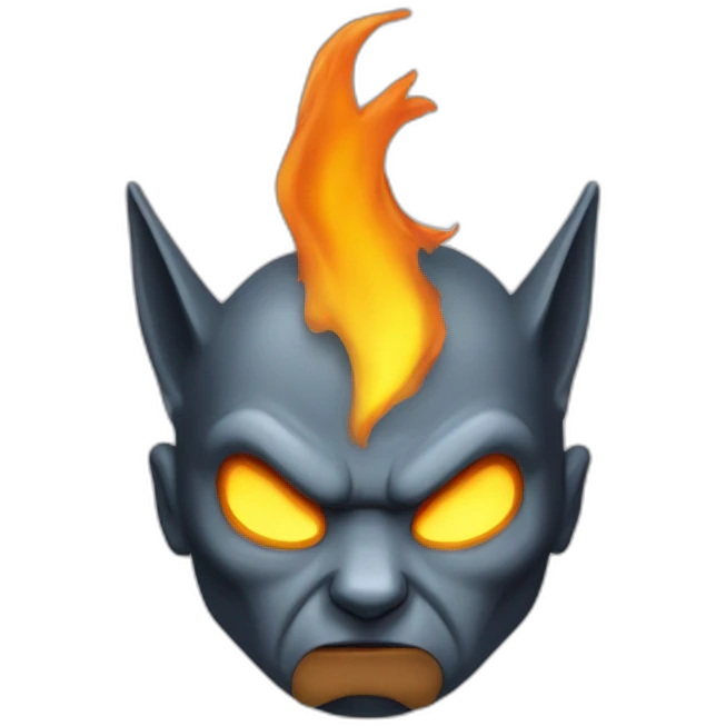 tete chauve avec du feu emoji