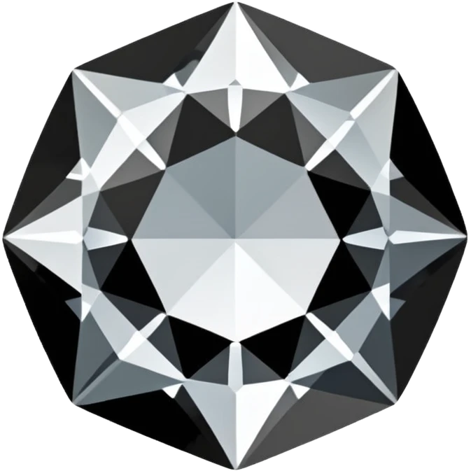 a aesthetic black and white diamond gemstone  emoji