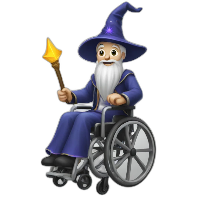 wizard on wheelchair emoji