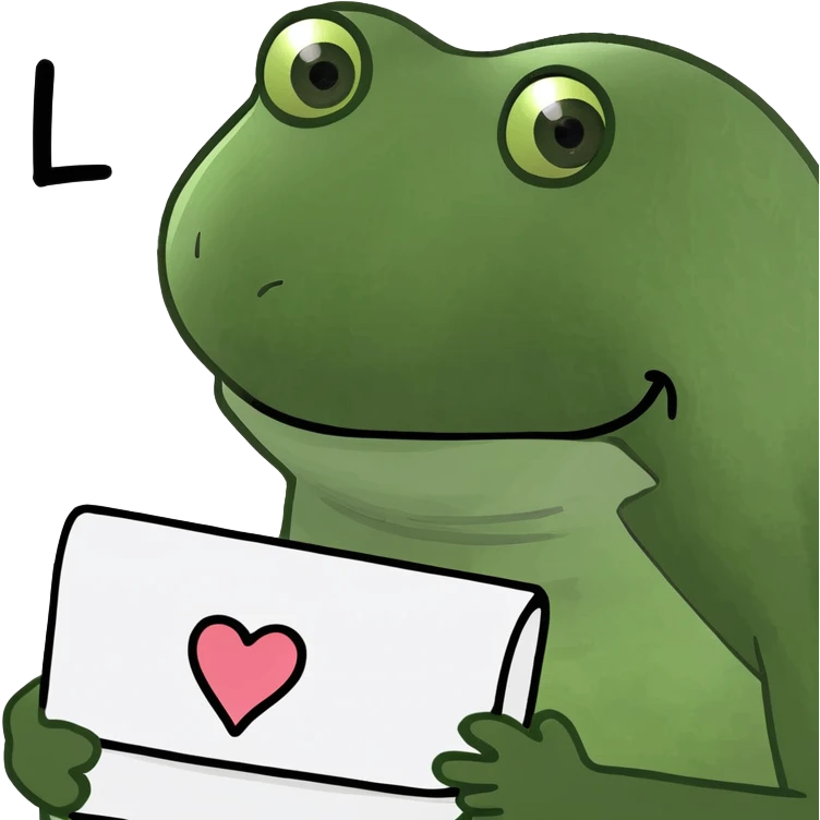 Green heart with a L letter  emoji