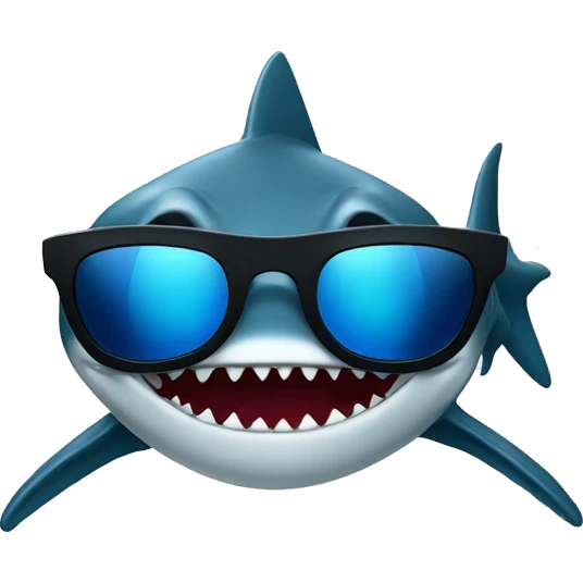 shark with sunglasses emoji