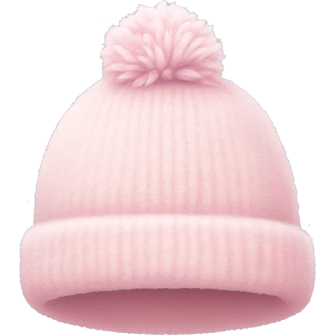 fluffy pastel pink winter hat emoji
