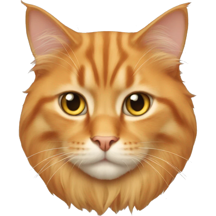 cat king orange long hair cat emoji