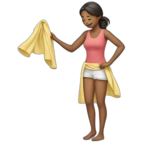 Girl changing cloth emoji