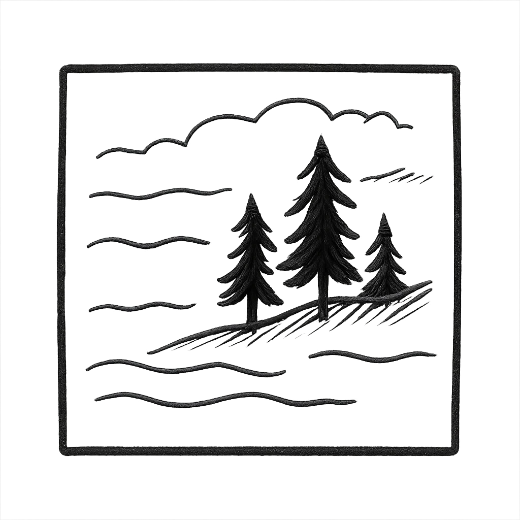 A foggy landscape emoji