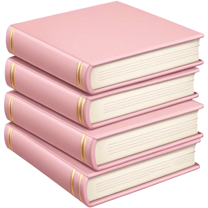 Stack of pale pink books emoji