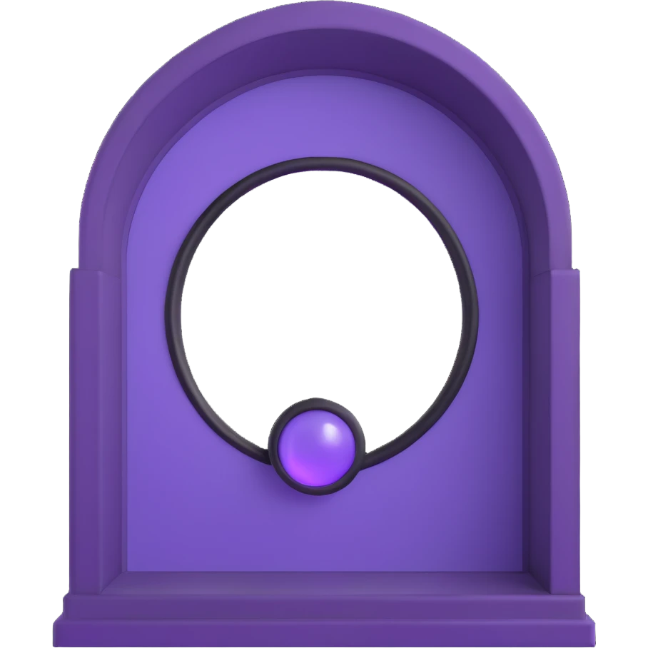 purple portal with black frames, Minecraft style emoji