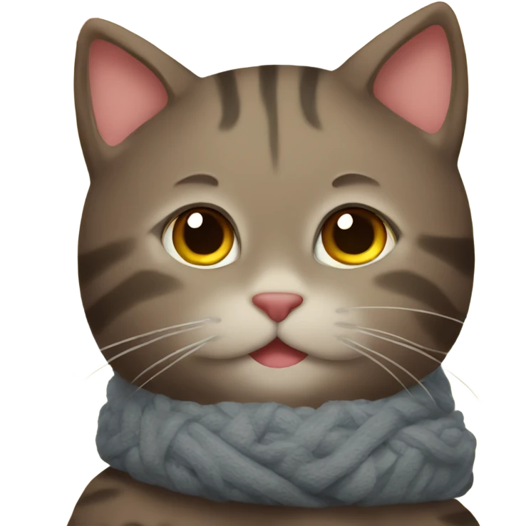 Cozy fall cat emoji