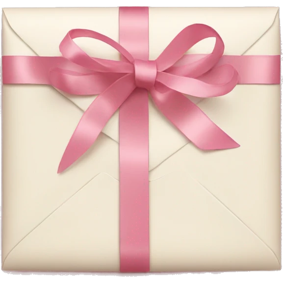 vintage love letters in envelope tied with a baby pink ribbon  emoji