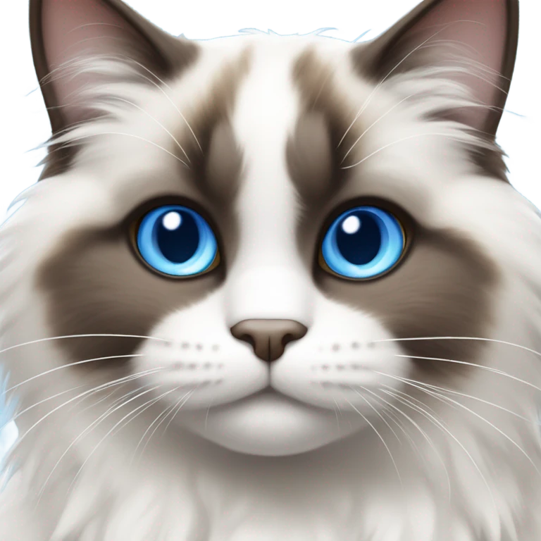 Snowshoe cat fluffy emoji