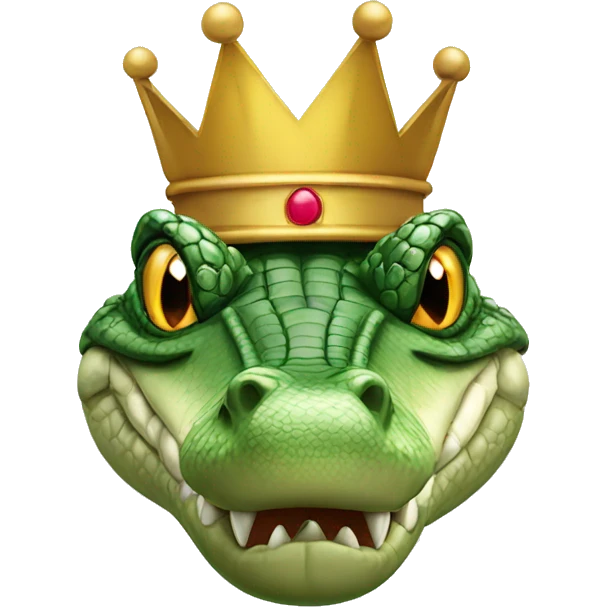 Crocodile head with a crown emoji