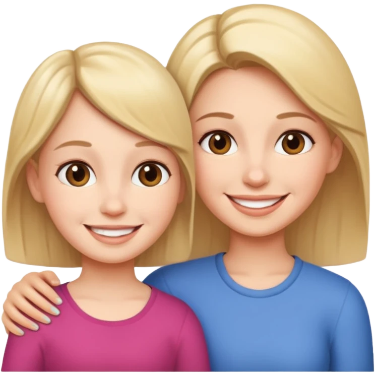 Maman et fille emoji