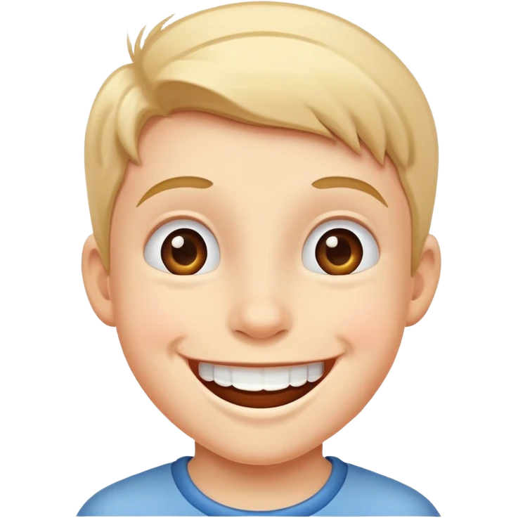 happy kid with big smile emoji