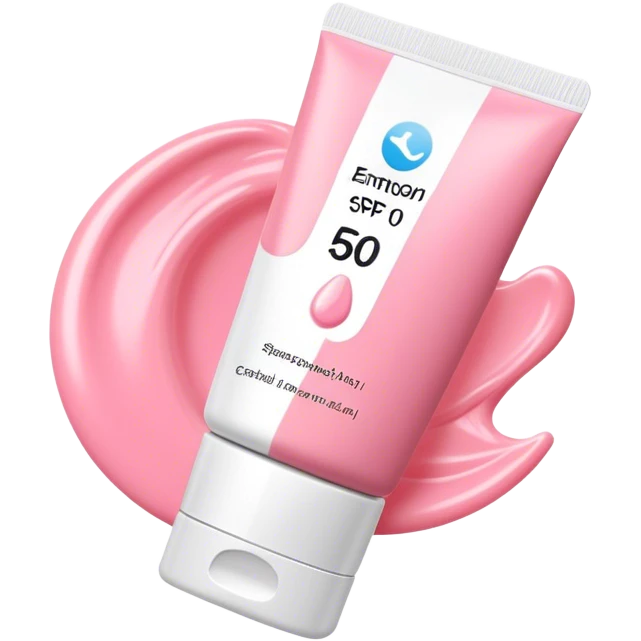 Aesthetic pink SPF 50 cream emoji