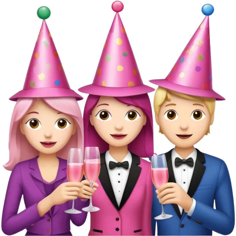 pink champagne cheers emoji