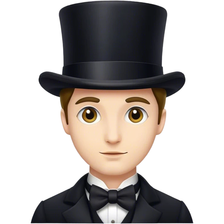 A man with a top hat emoji