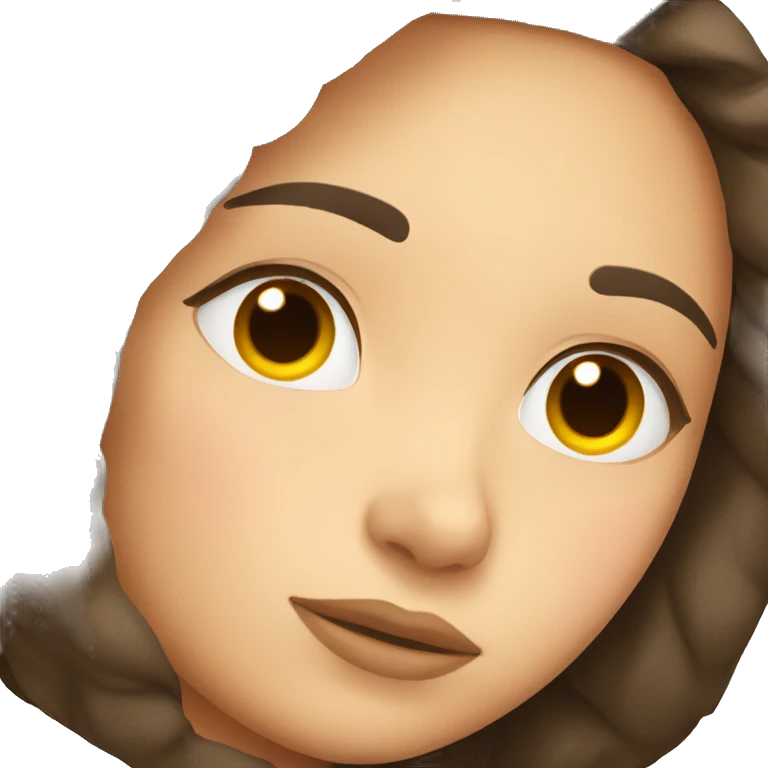 Brunette girl sleeping emoji