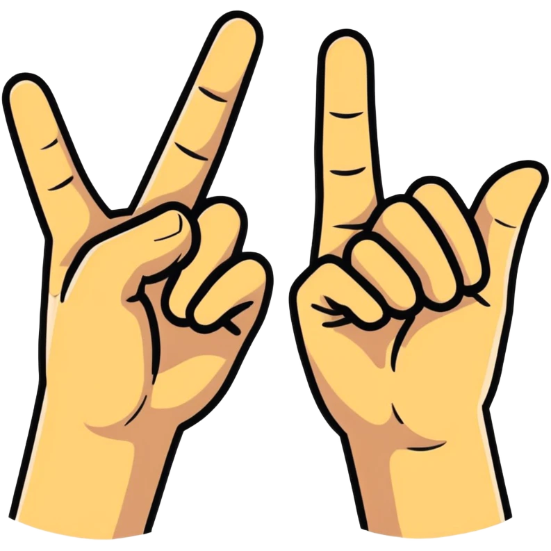 hands making a T emoji