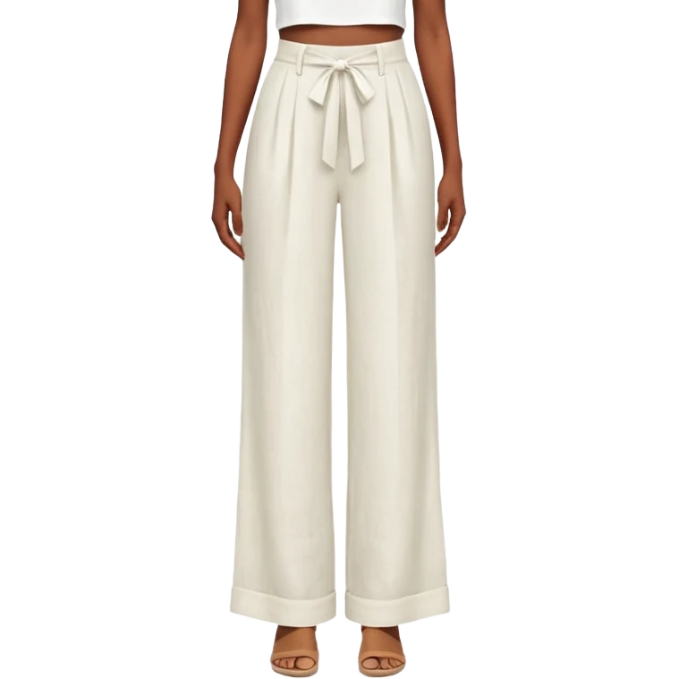 linen white long pants emoji