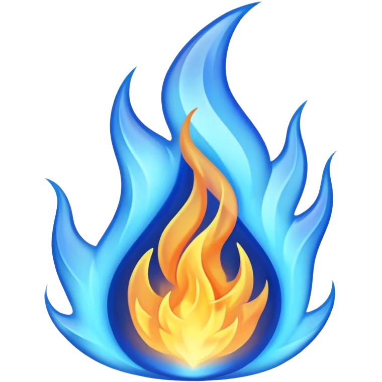 a blue fire emoji