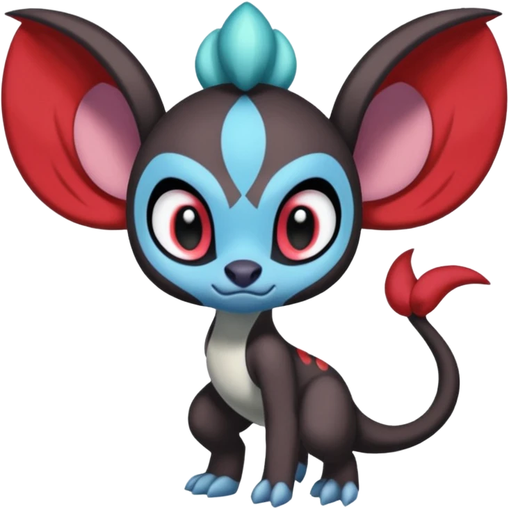 Colorful Exotic Meloetta-Darkrai-Stitch-Fakémon-creature-hybrid emoji