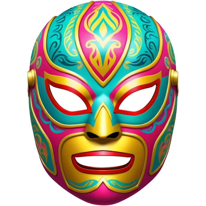 colorful luchador wrestling mask emoji