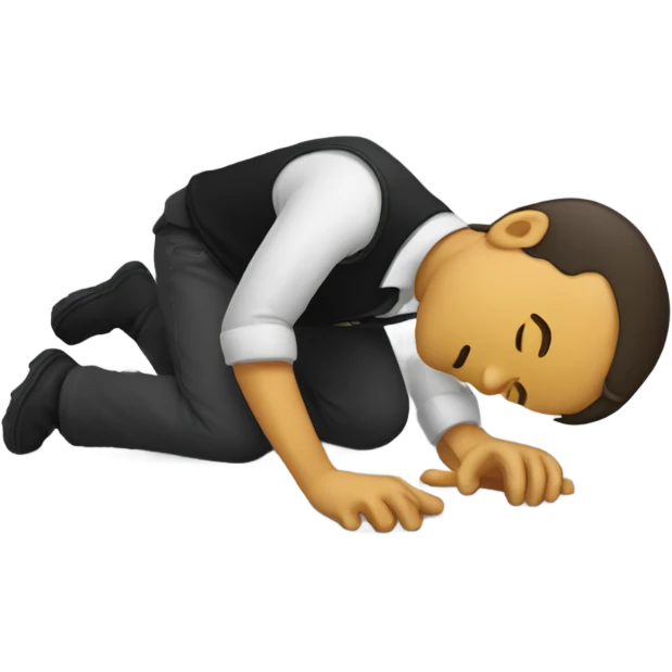 person kissing the ground emoji