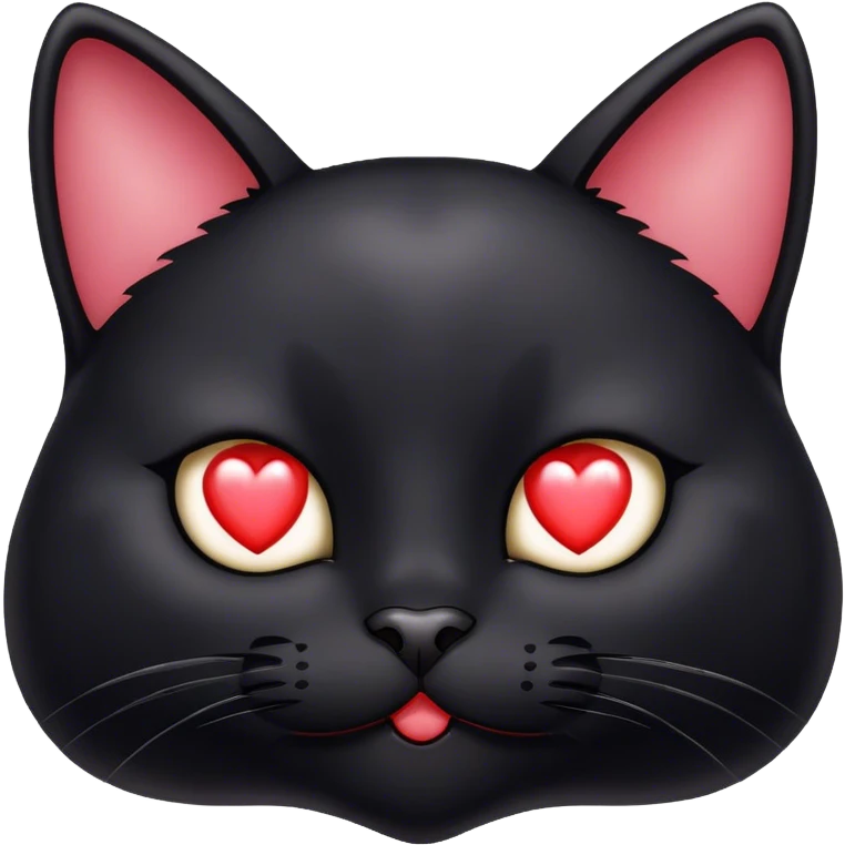 Heart eyes black cat  emoji