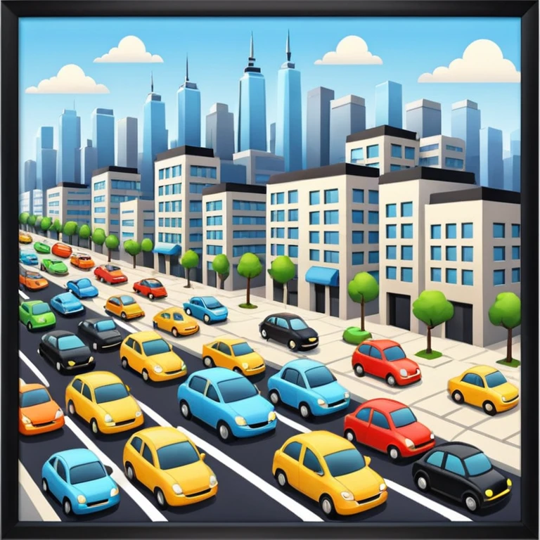 a city, with it's traffic emoji