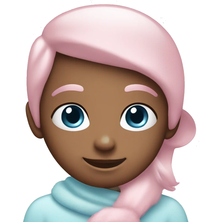 Pastel pink and baby blue Christmas gift emoji