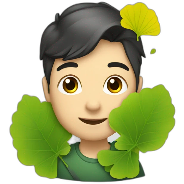 student with ginkgobiloba emoji