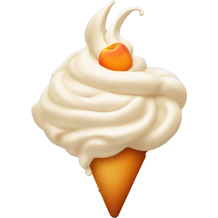 Whipped cream on peach emoji