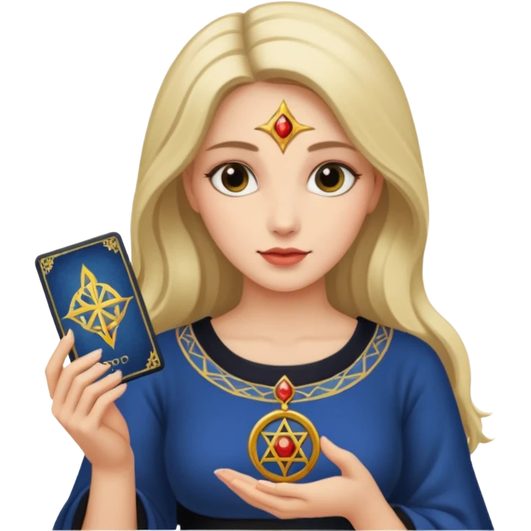 woman has tarot card emoji