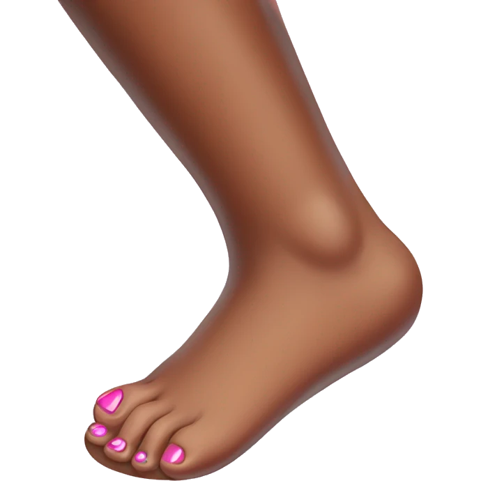 youth with nail polish feet emoji