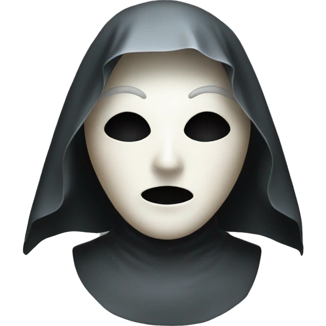 ghostly nun head mask emoji