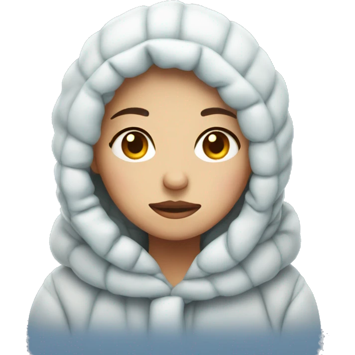 Freezing cold sleepy girl emoji