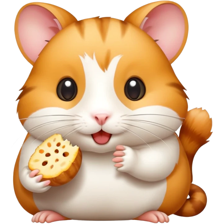 고양이를 먹고 있는 햄스터 emoji