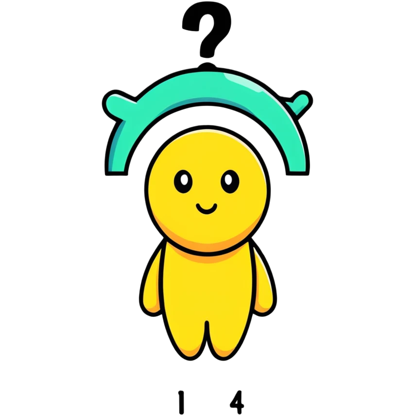 cute thinking character with question marks emoji