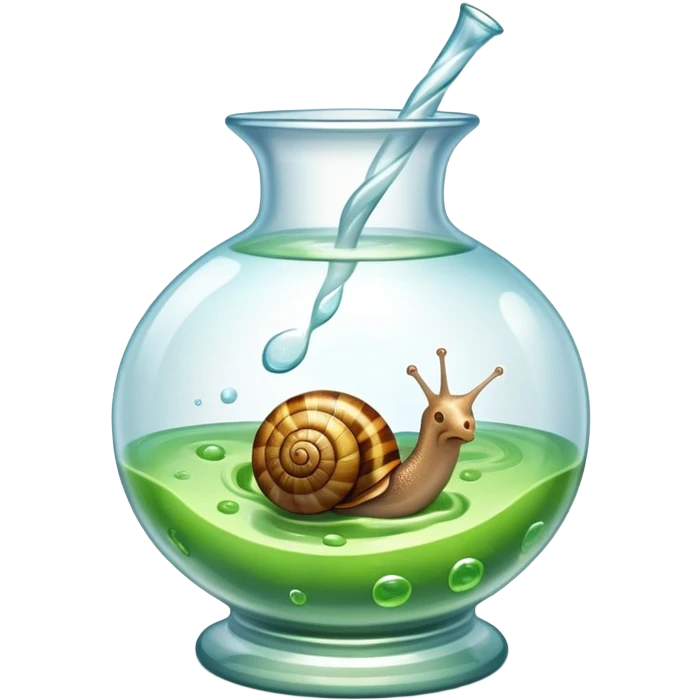 Snail in a glass vase emoji
