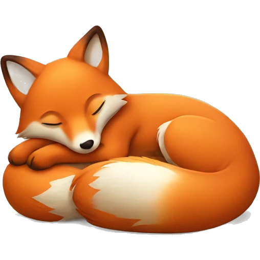 sleeping fox emoji