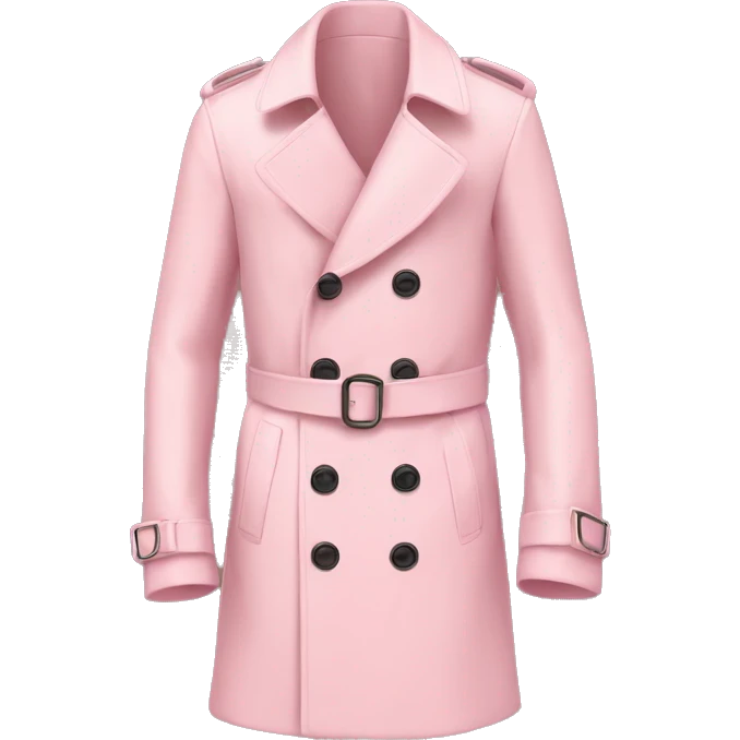 Pastel pink trench coat no person emoji