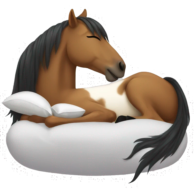Horse sleeping emoji