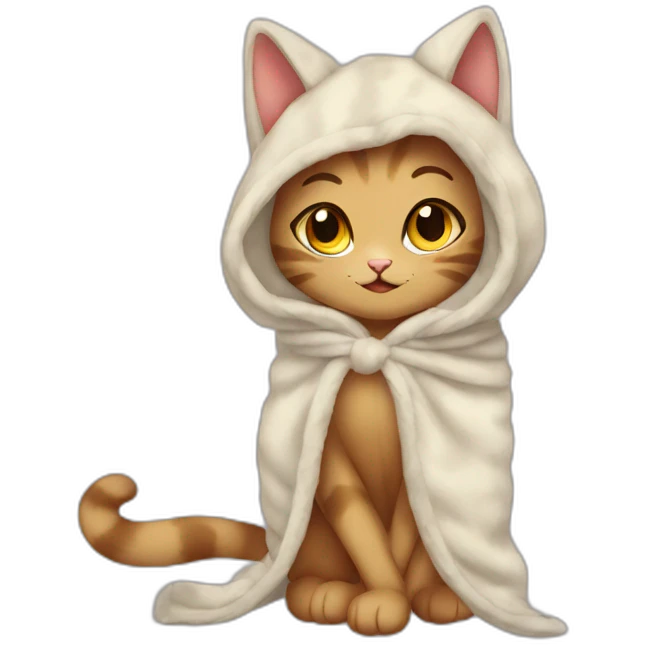 Cat Girl Blankie Dance emoji