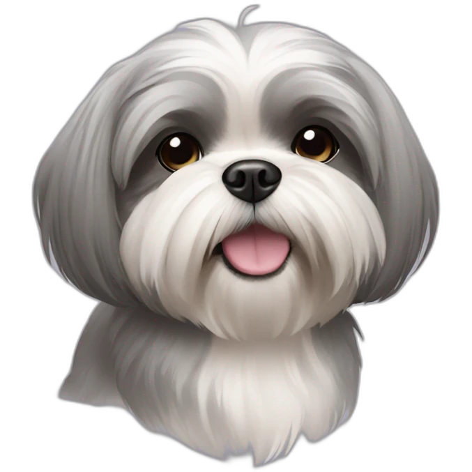 a grey shih tzu emoji